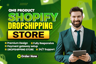 shopify one product dropshipping store design