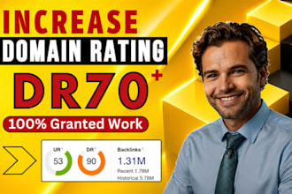 increase domain rating ahrefs dr 70 plus guaranteed