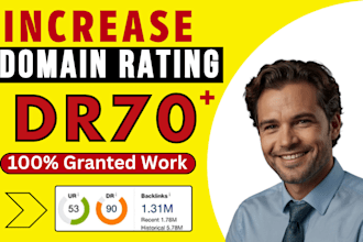 increase domain rating ahrefs dr 70 plus guaranteed