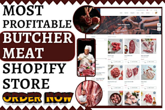design butcher shopify fish seafood meat grocery store resturant butcher website