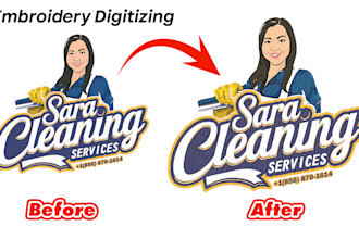 do embroidery digitizing into dst pes emb jef in 1 hour