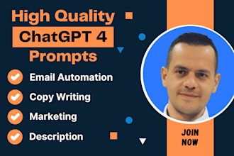 write custom chatgpt prompts, high quality prompts for ai and automation
