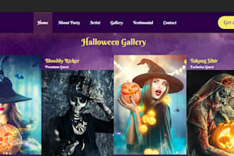 design halloween ecommerce website, halloween store, ecommerce store
