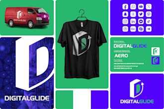 design minimalist startup company logo brand identity style guides branding kit