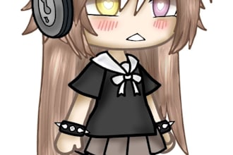 make simple gacha life characters editing