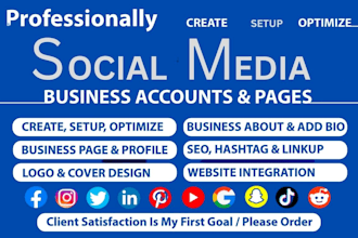 create and setup social media business page