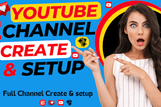 bee create and setup youtube channel and logo banner design