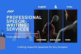 write speeches in english and urdu