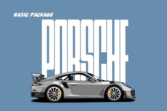 draw awesome vector of your car, plane, or another vehicle