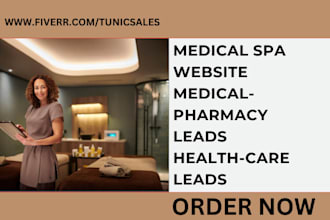 design med spa website healthcare medical pharmacy leads