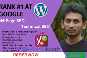 provide wordpress onpage SEO and technical optimization for your website