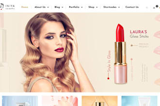 design lip gloss shopify store lipstick website makeup lip balm cosmetic website