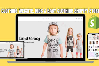 design kids clothing shopify store clothing website baby clothing store