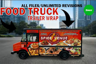 design wraps for foodtruck,food trailer,car,van,truck,boat,carvan,car magnat,bus