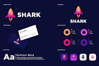 do custom minimalist logo with full brand identity kit and brand style guide