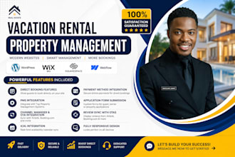 build vacation rental, property management or airbnb website