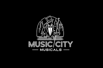 kick musical theater incubator music logo design