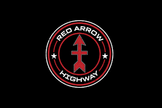 red arrow highway logo design