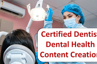 write dental articles or dental blog posts as a doctor