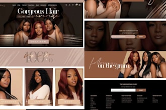 redesign hair extension website hair beauty website hair extension shopify store