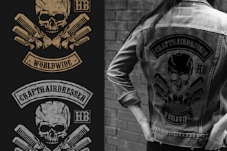 design a trendy and professional barbershop logo