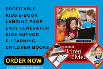 build ebook website children book landing page author website online book leads