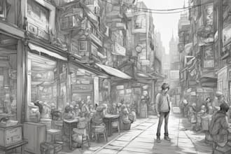 draw amazing comic or manga page with my style