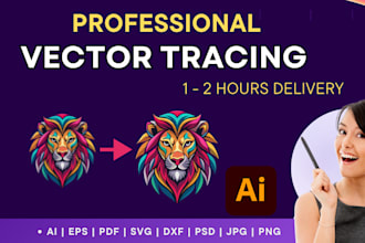 high quality vector tracing sevice restore image high resolution