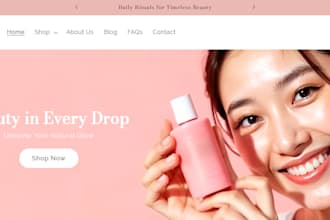 skincare website store beauty website spa website cosmetics skincare shopify
