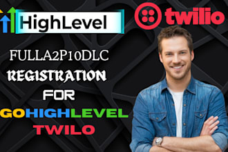 setup gohighlevel a2p 10dlc registration twilio landing page website ghl va