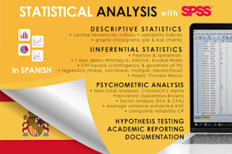 do statistical analysis of your data with spss, in spanish
