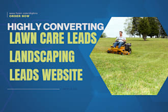 generate lawn care landscape landscaping leads sales funnel landing page websit
