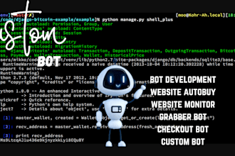 develop a web custom bot, shift grabber bot, website autobuy bot, iphone bot