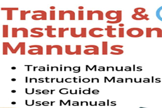 write training manual instruction manual and product manual for business
