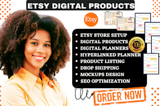 setup etsy store, etsy digital products, etsy digital planner for etsy shop