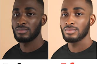 photoshop retouching and composite , editing blurry photo