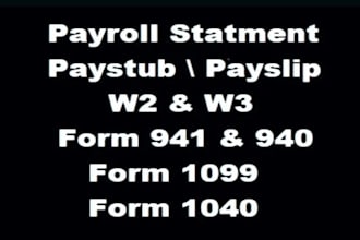 design paystubs, salary slips, paychecks and payroll reports