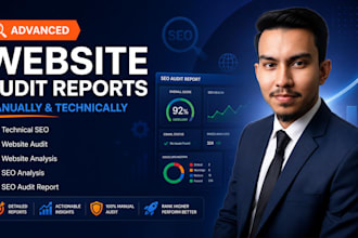 provide advanced website audit reports manually and technically