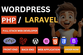 do website development as full stack web developer, front end, backend developer
