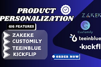 setup  2d,3d zakeke, customily, customall, teeinblue, kickflip customization