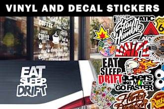 design custom vinyl decals and window stickers for your business