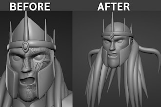 fix mesh file repair 3d scan 3d clean up face retopology for 3d printing