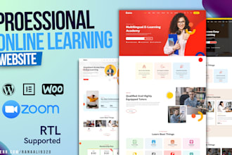 create a professional lms website for you using tutor lms