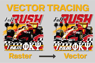 recreate any logo or image convert print ready color separation vector design