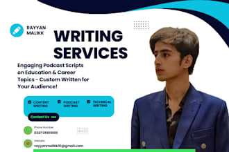 write engaging podcast scripts on educational or career topics