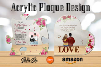 create a custom acrylic plaque gift design tailored for your business