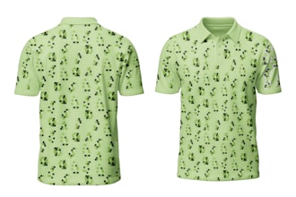 design pattern golf polo t shirt design and mockup for you
