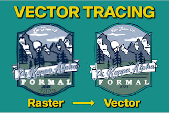 vectorize any logo or image convert print ready vector design