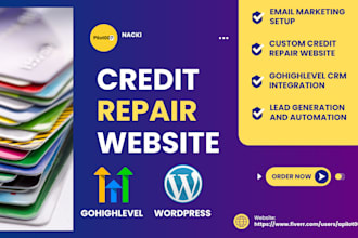 build credit repair website, automations and sales funnel