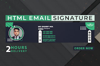 make clickable email signature design with HTML